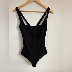 Indigo Swimwear NWT Black Ribbed Swimsuit Size M